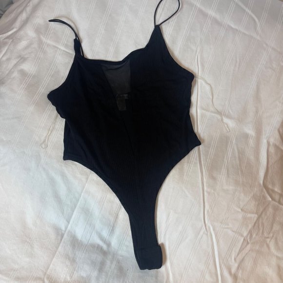 Bozzolo Just Can't Get Enough‎ Thong Bottom Mesh Bodysuit Black Size M RefFNB3 - Picture 3 of 7